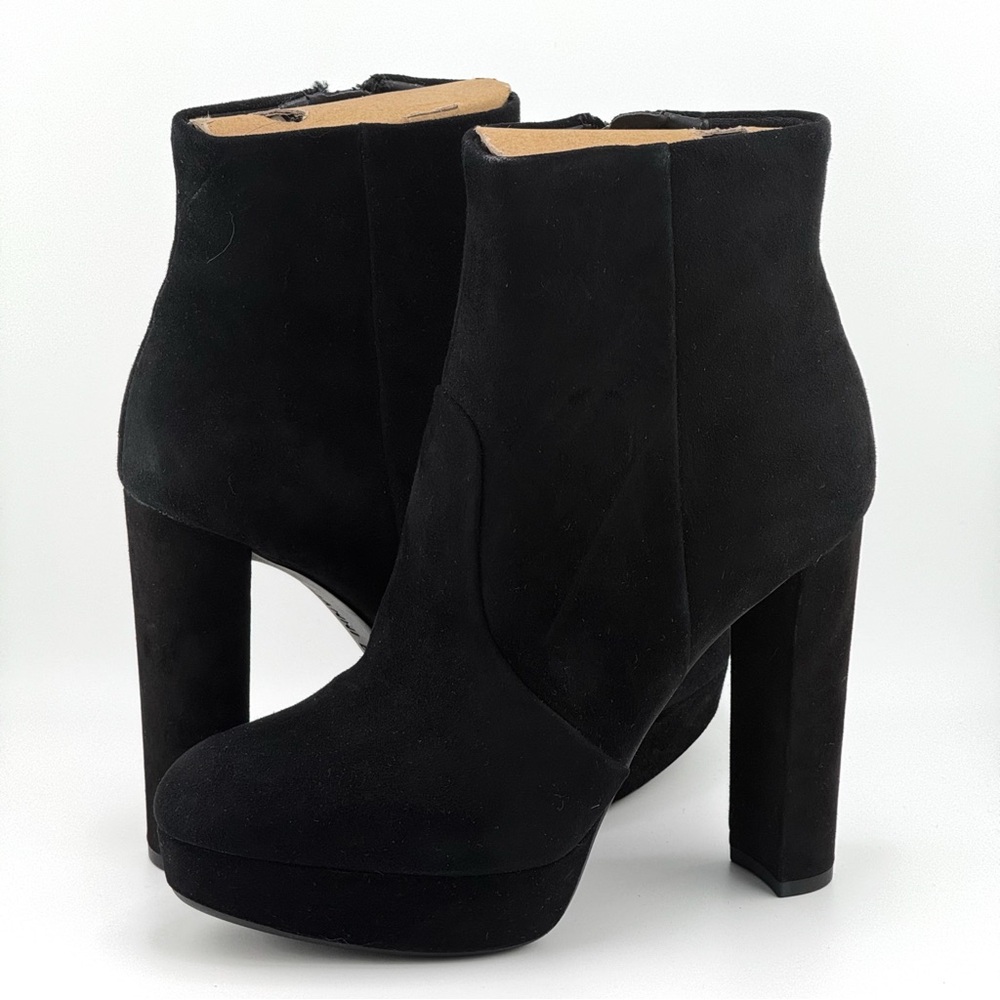 Gianni Bini Kianne Black Suede Heeled Boots
